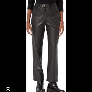 The Drop Black Faux Leather Pants